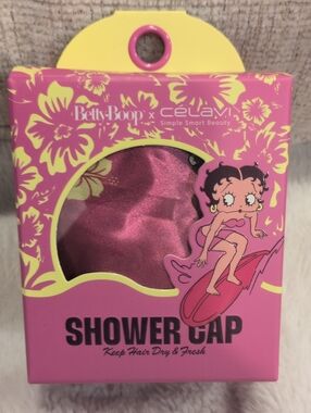 Betty Boop Pink Shower Cap - Celavi Collaboration